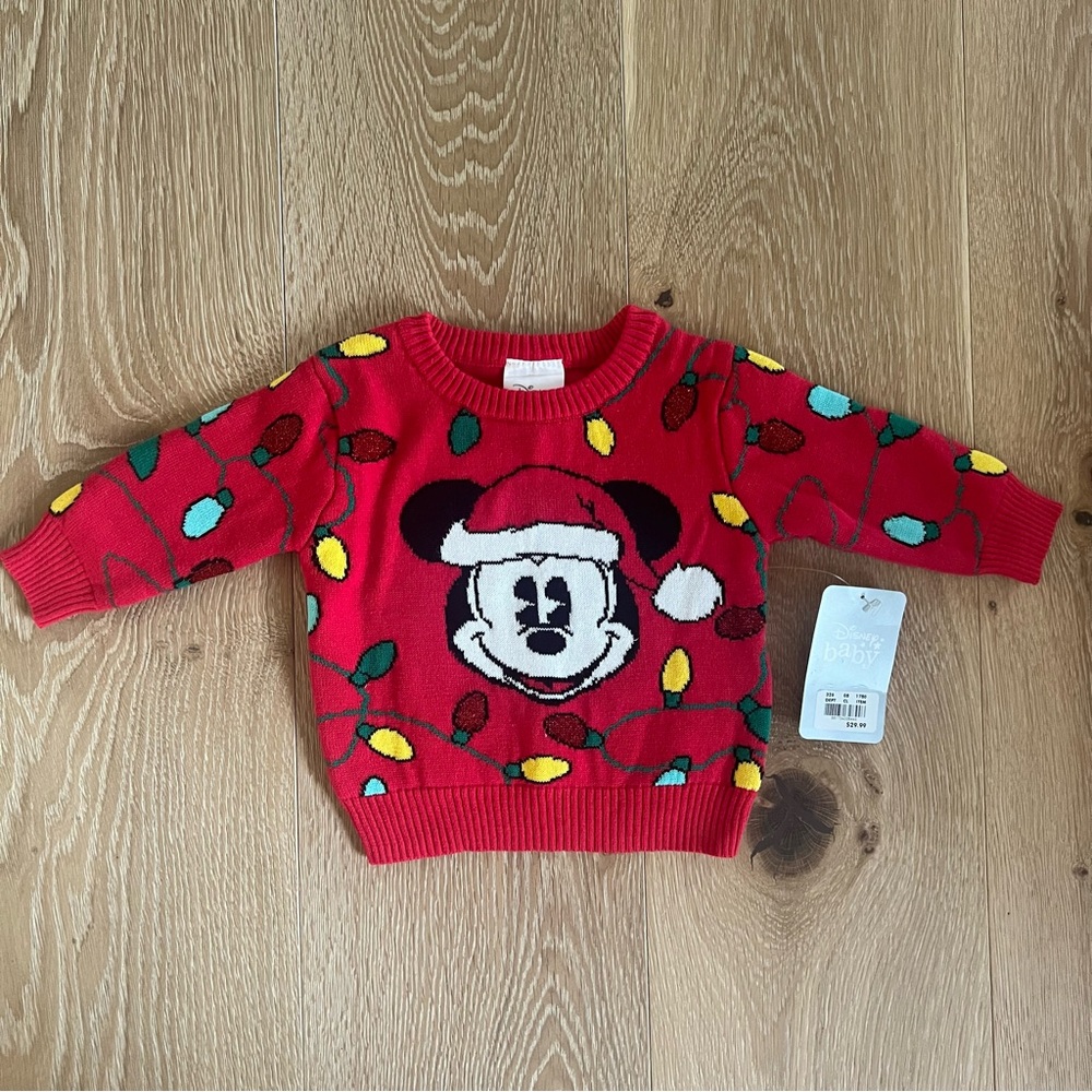 Disney Baby Holiday Lights Mickey Mouse Sweater